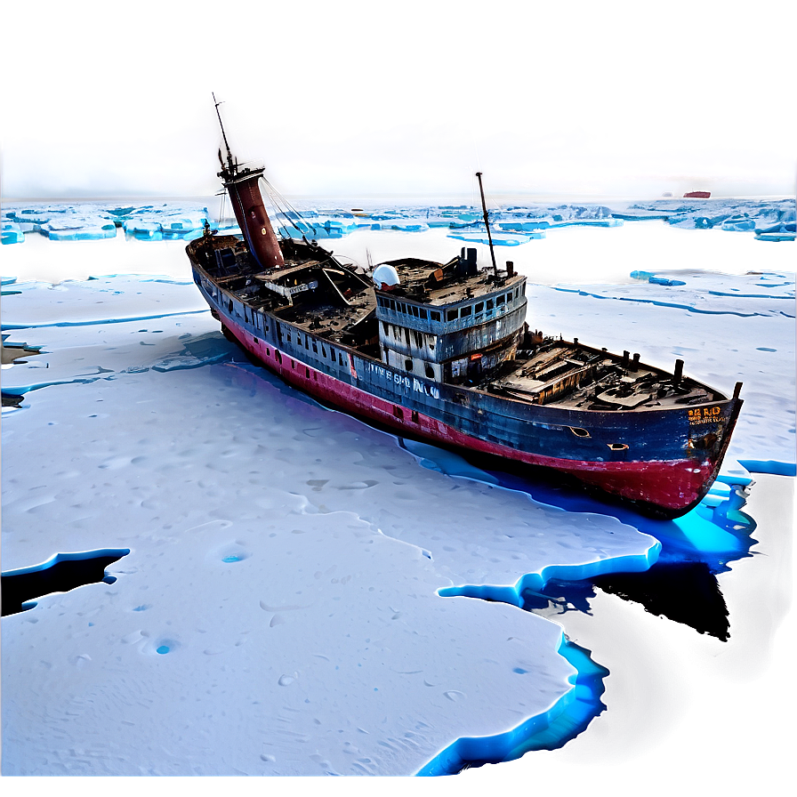 Shipwreck In Arctic Ice Png 88 PNG image