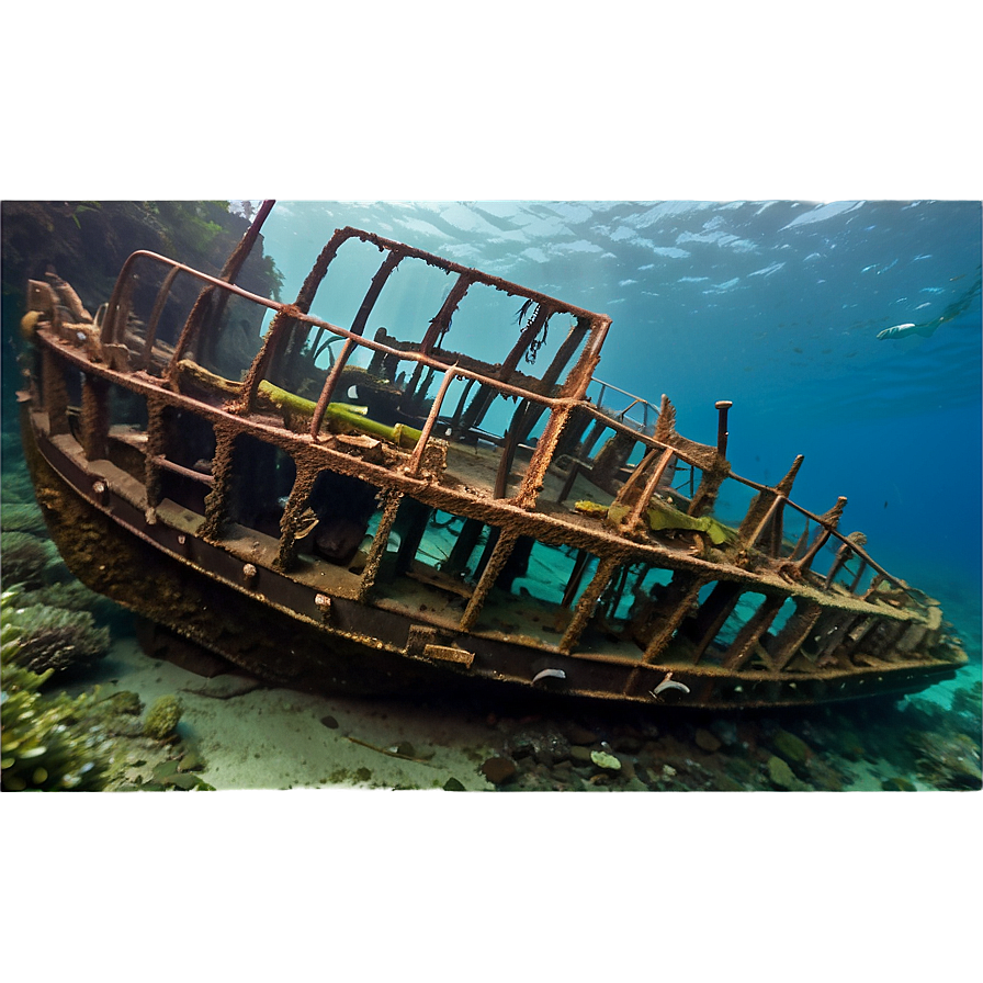 Shipwreck In Marine Sanctuary Png Sxr PNG image