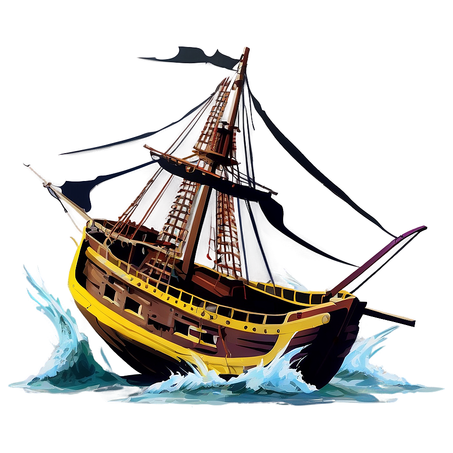 Shipwreck In Stormy Seas Png Gwd41 PNG image