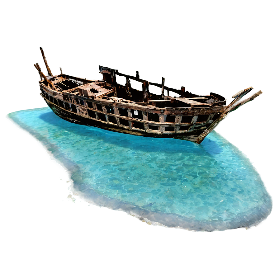 Shipwreck On Deserted Island Png 06212024 PNG image