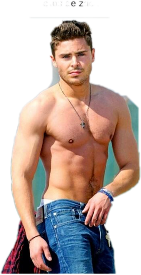 Shirtless Man Jeans Outdoors PNG image