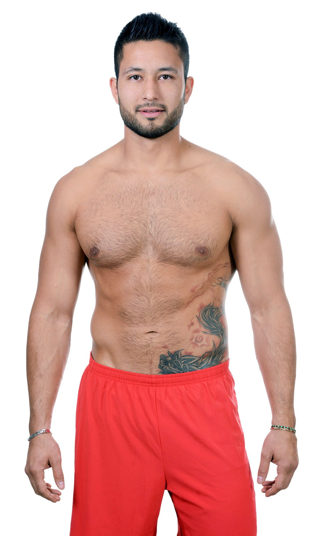 Shirtless Man Red Shorts PNG image