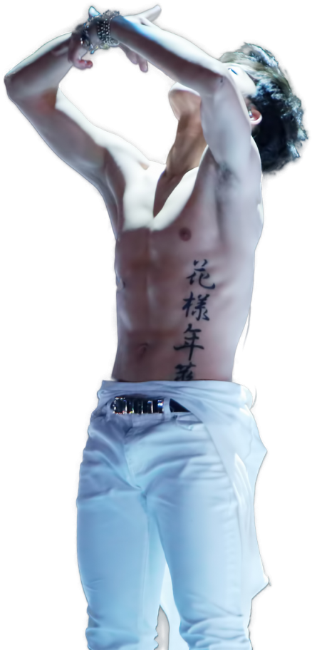 Shirtless Man Showing Absand Tattoo PNG image