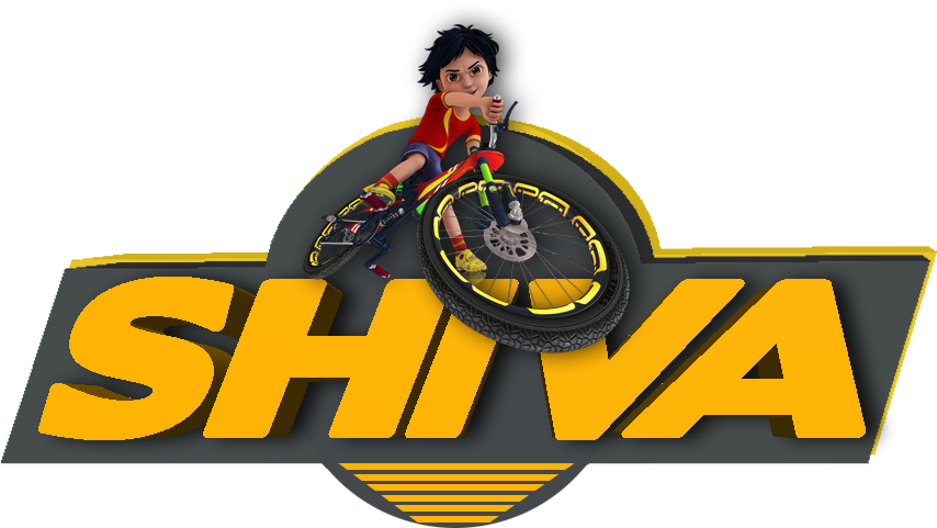 Shiva Animated Characteron Bike Logo PNG image