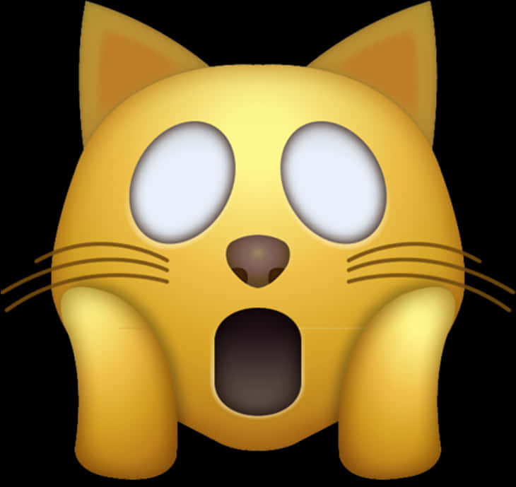 Shocked Cat Face Emoji PNG image