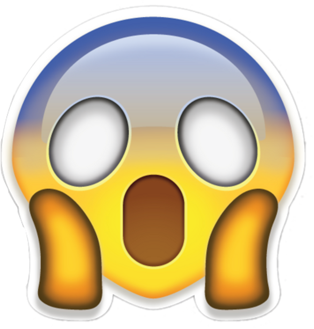 Shocked Face Emoji Graphic PNG image