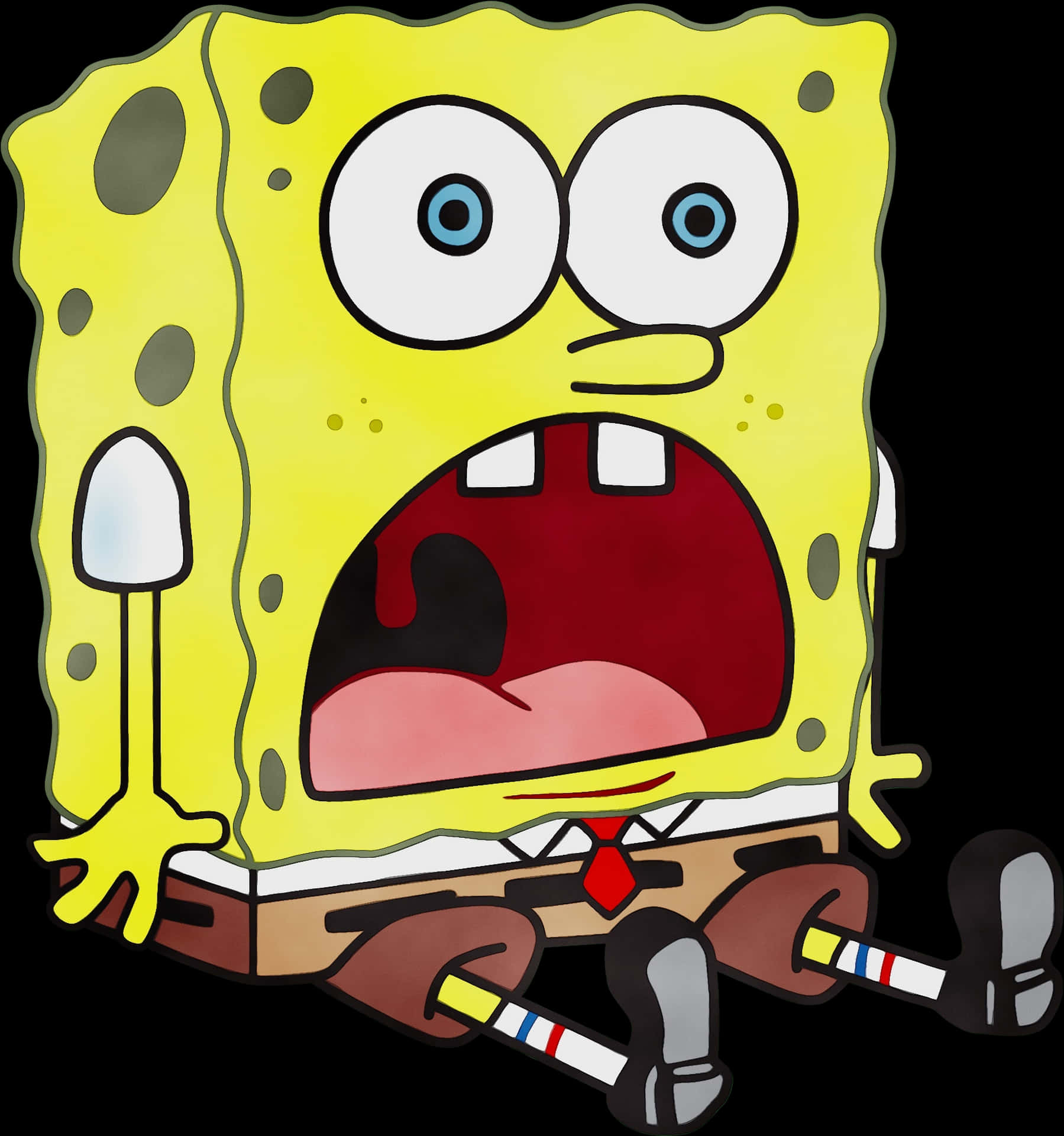 Shocked Sponge Bob Square Pants PNG image