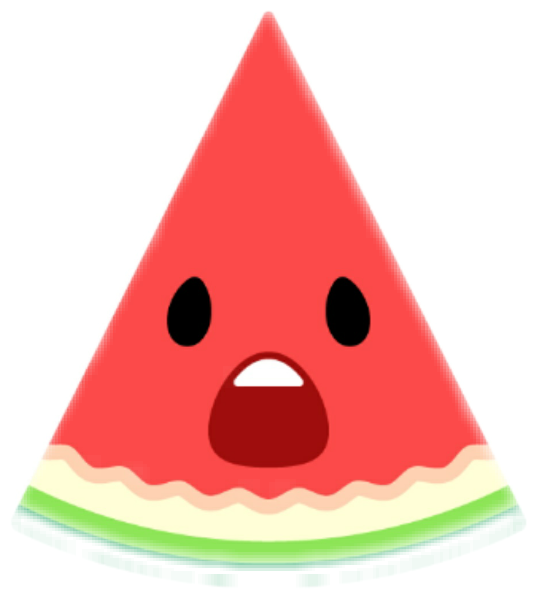 Shocked Watermelon Emoji PNG image