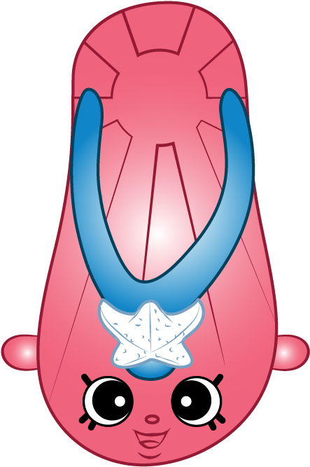 Shopkins Flip Flops Cute Character PNG image