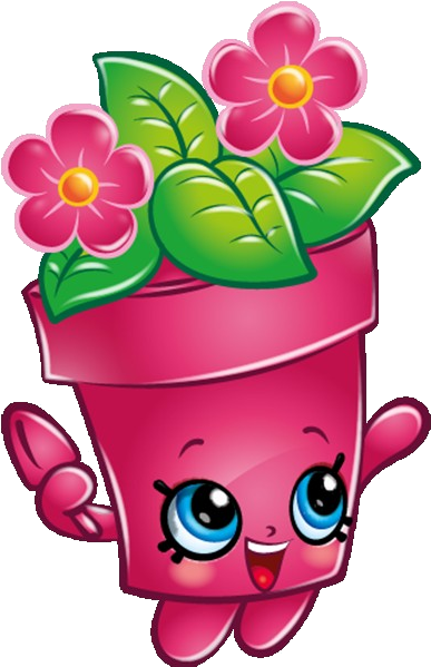 Shopkins Flower Pot Character PNG image