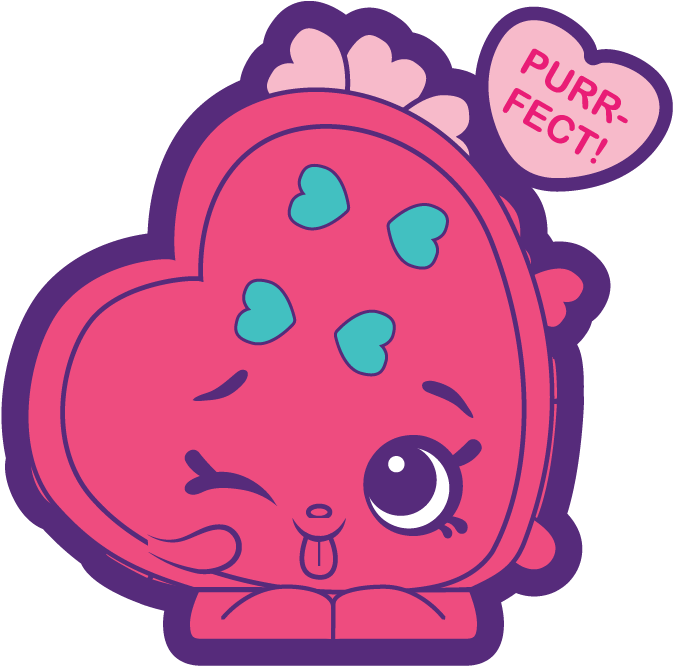 Shopkins Purrfect Heart Character PNG image