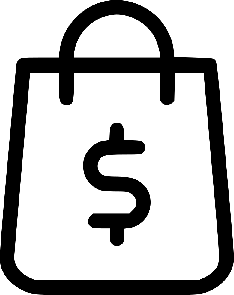 Shopping Bag With Dollar Sign Icon PNG image