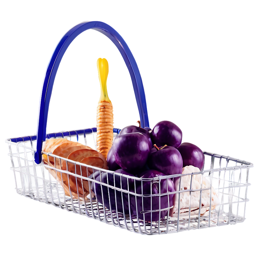 Shopping Basket With Food Png 06272024 PNG image