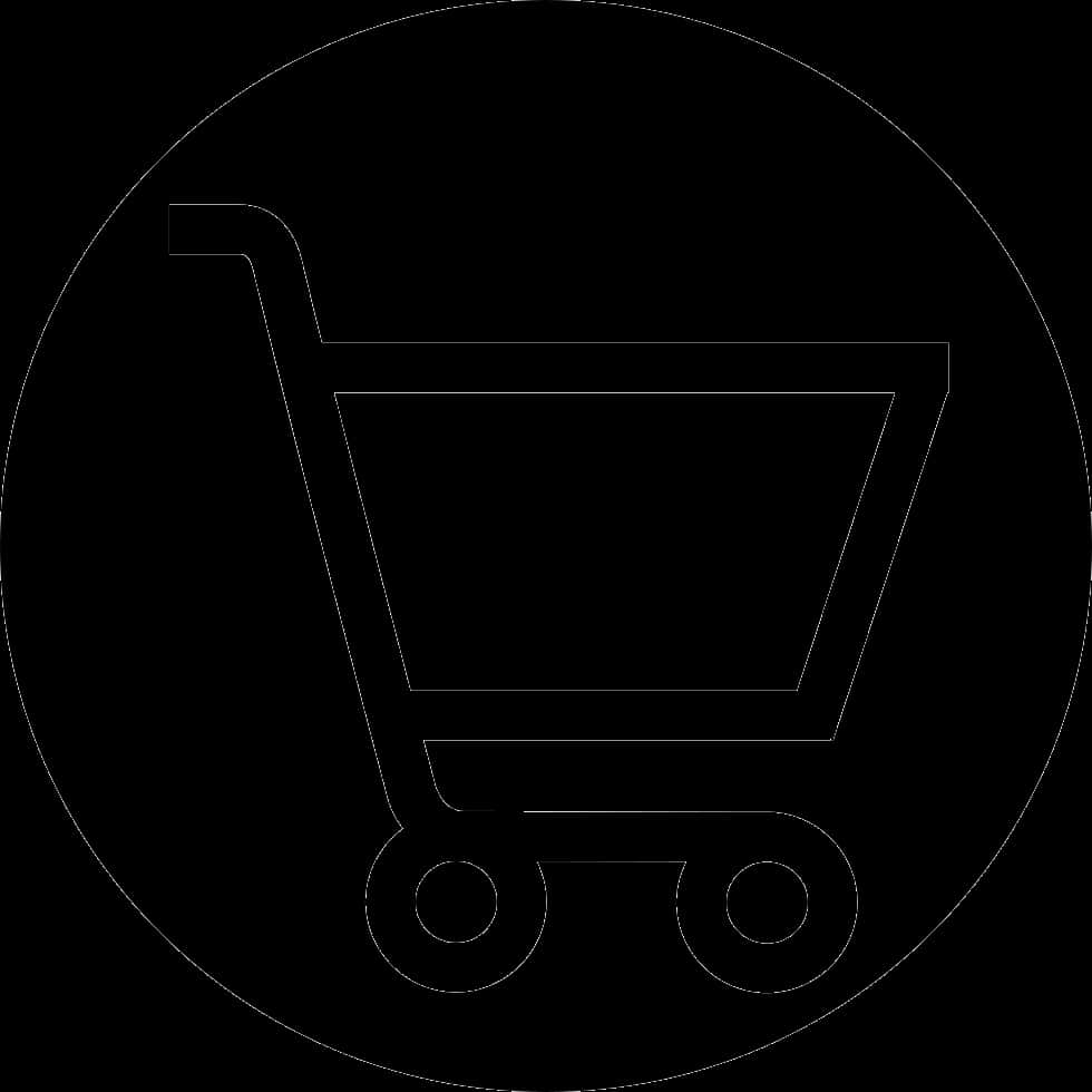 Shopping Cart Icon Black Circle PNG image