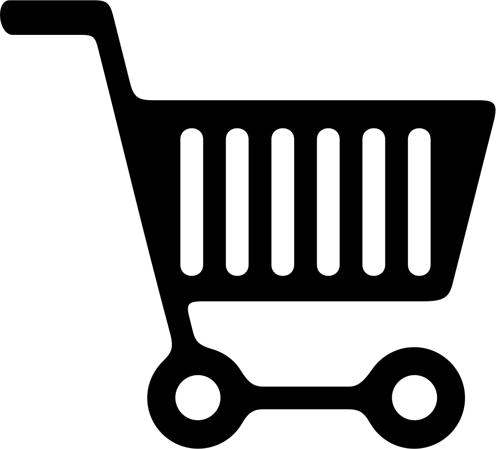 Shopping Cart Icon Black Silhouette PNG image