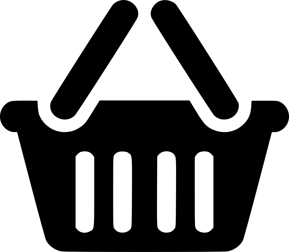 Shopping Cart Icon Blackand White PNG image