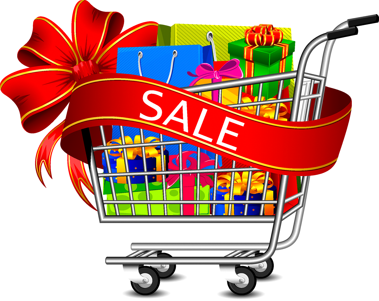 Shopping Cart Sale Event PNG image