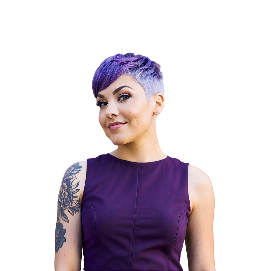 Short And Sassy Purple Pixie Cut Png Tvo PNG image