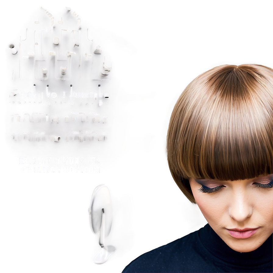 Short Bowl Cut Hair Png 06212024 PNG image