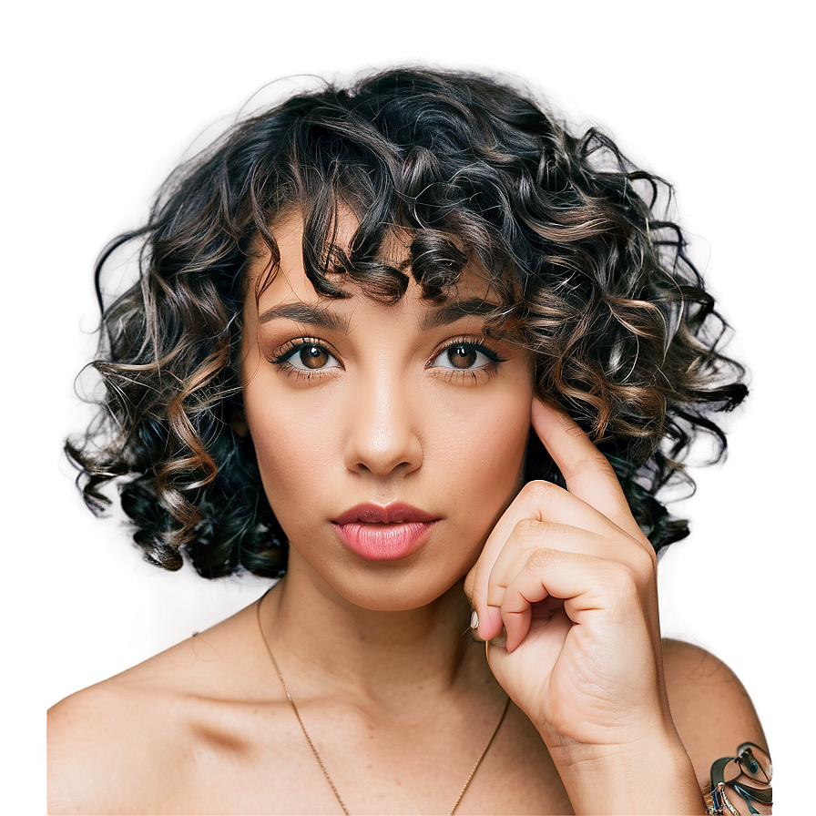 Short Curly Hair Charm Png Xck19 PNG image