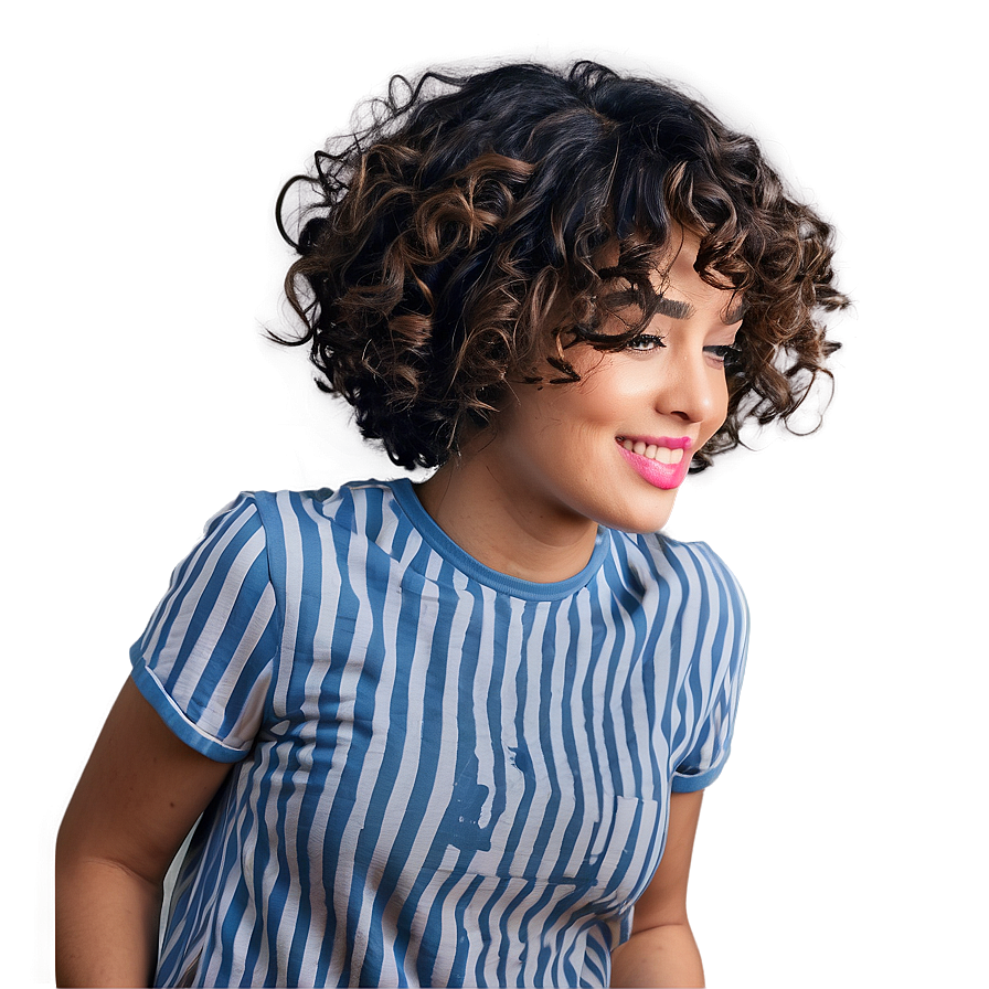 Short Curly Hair Charm Png Xoy32 PNG image