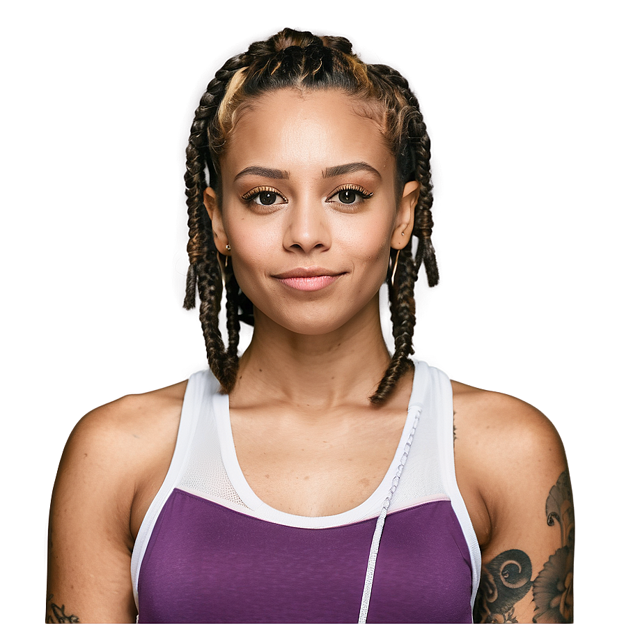 Short Dreads For Athletic Lifestyle Png Hct PNG image