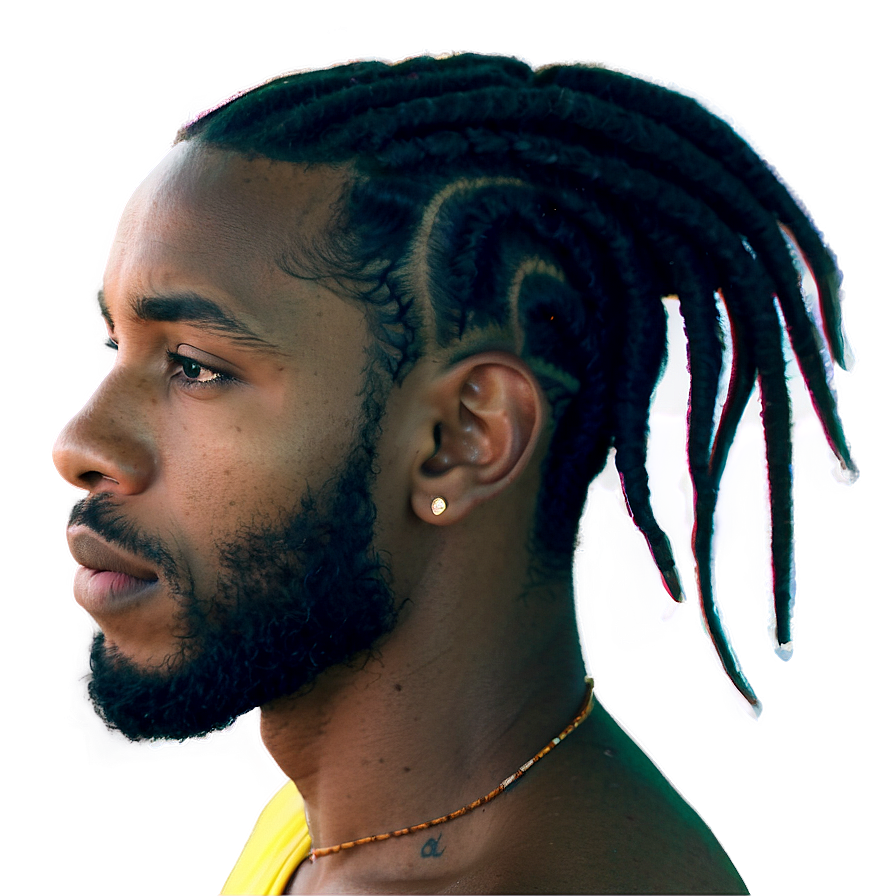 Short Dreads For Black Men Png 06272024 PNG image