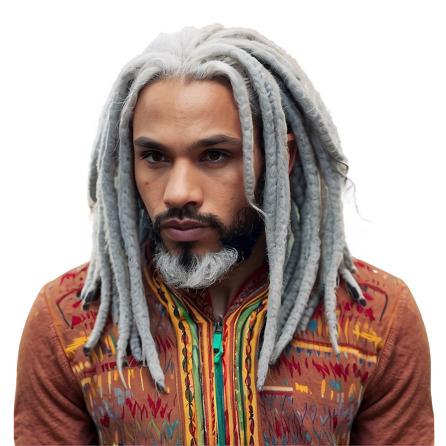 Short Dreads On White Hair Png 06272024 PNG image