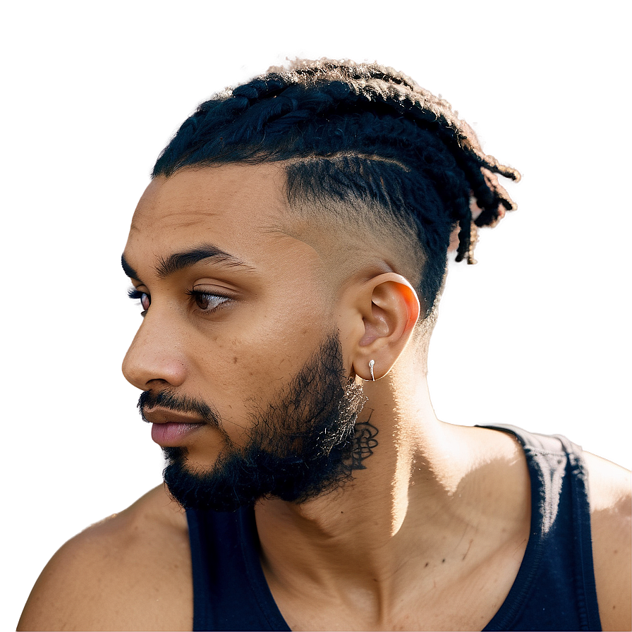 Short Dreads With Fade Png 06272024 PNG image