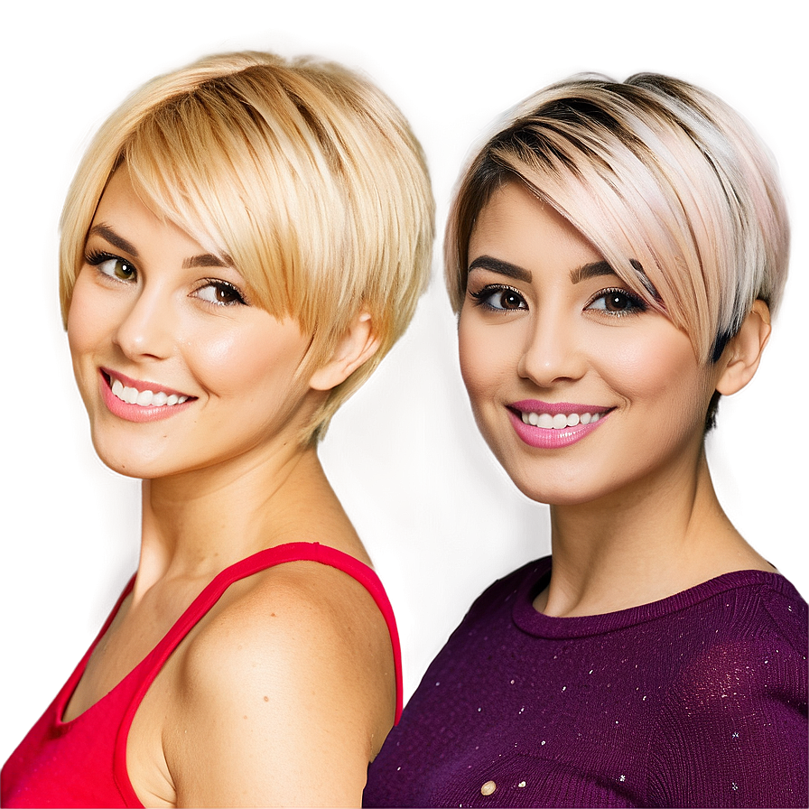 Short Hair Makeover Png 06272024 PNG image