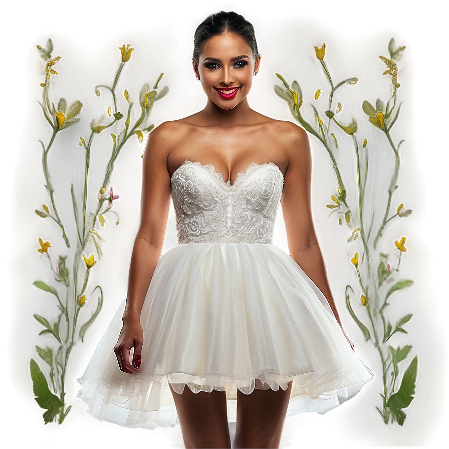 Short Wedding Dresses Png Fvm42 PNG image