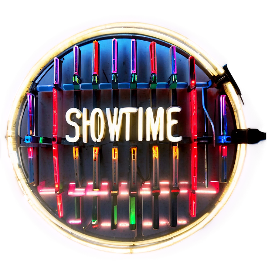 Showtime Neon Sign Png 06242024 PNG image