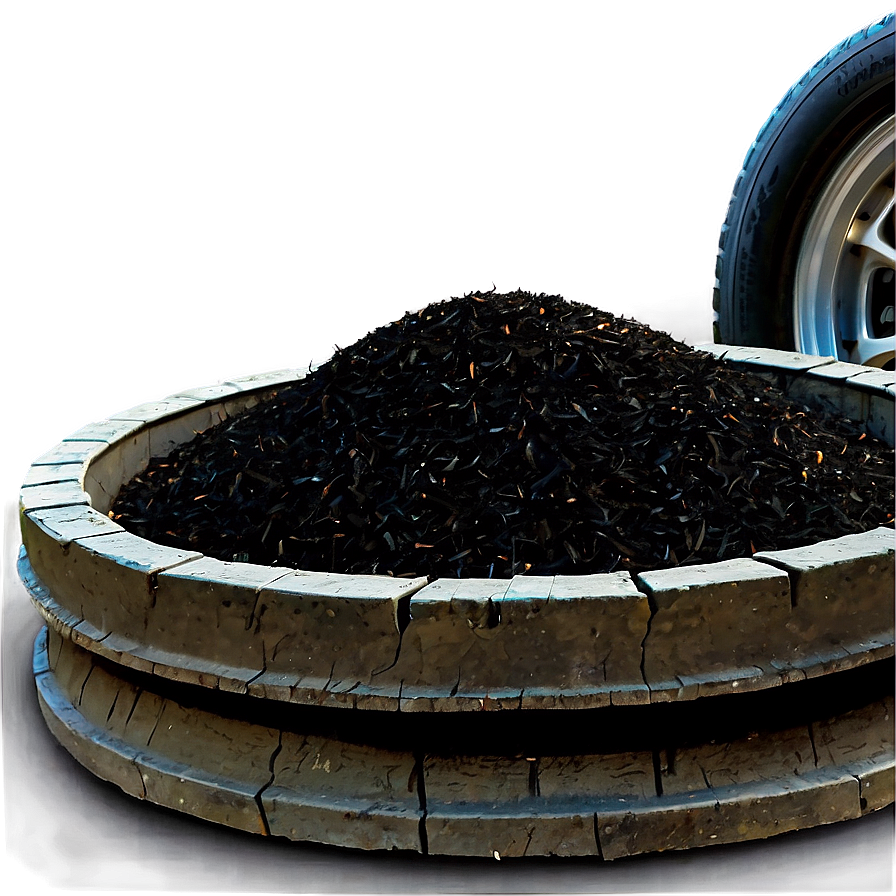 Shredded Rubber Tire Mulch Png 06132024 PNG image