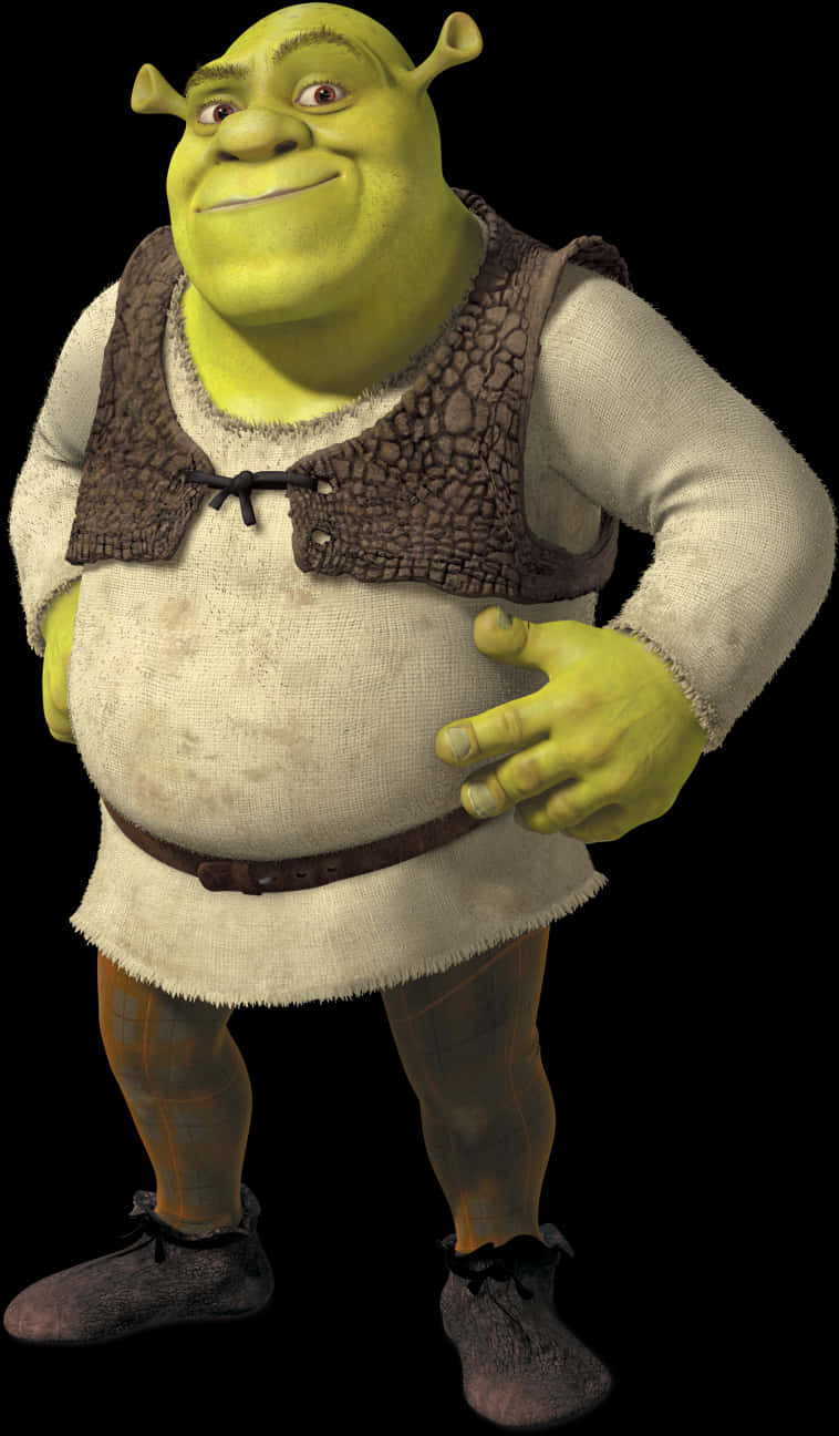 Shrek Character Portrait PNG image