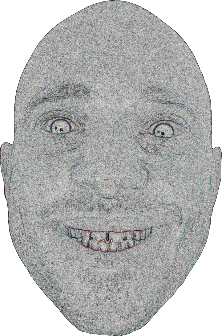 Shrek Character Sketched Face Portrait PNG image