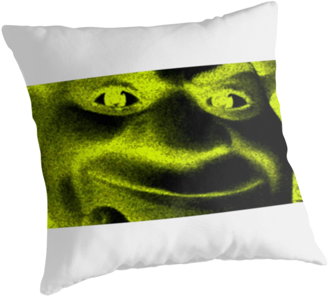 Shrek Face Cushion Design PNG image