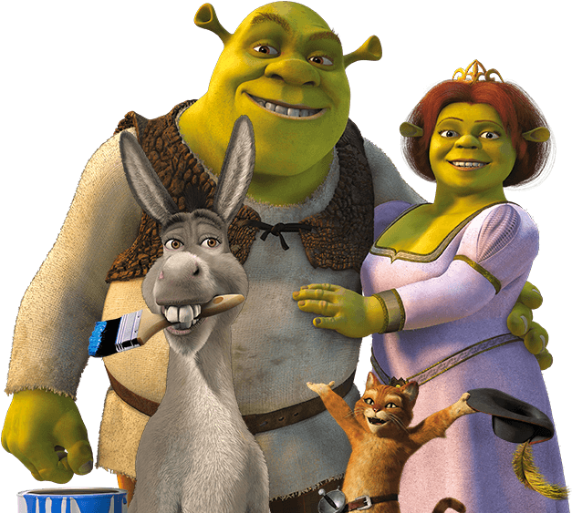 Shrek Friends Animated Characters PNG image