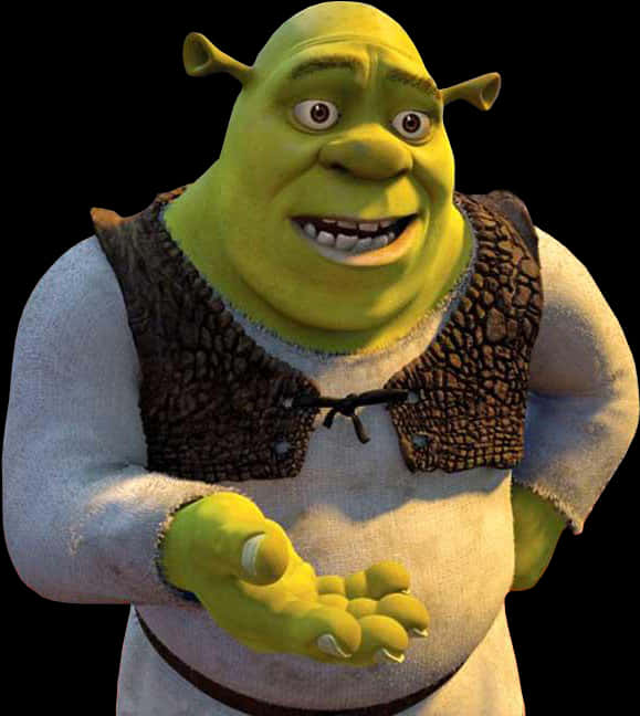 Shrek Smiling Character Portrait PNG image