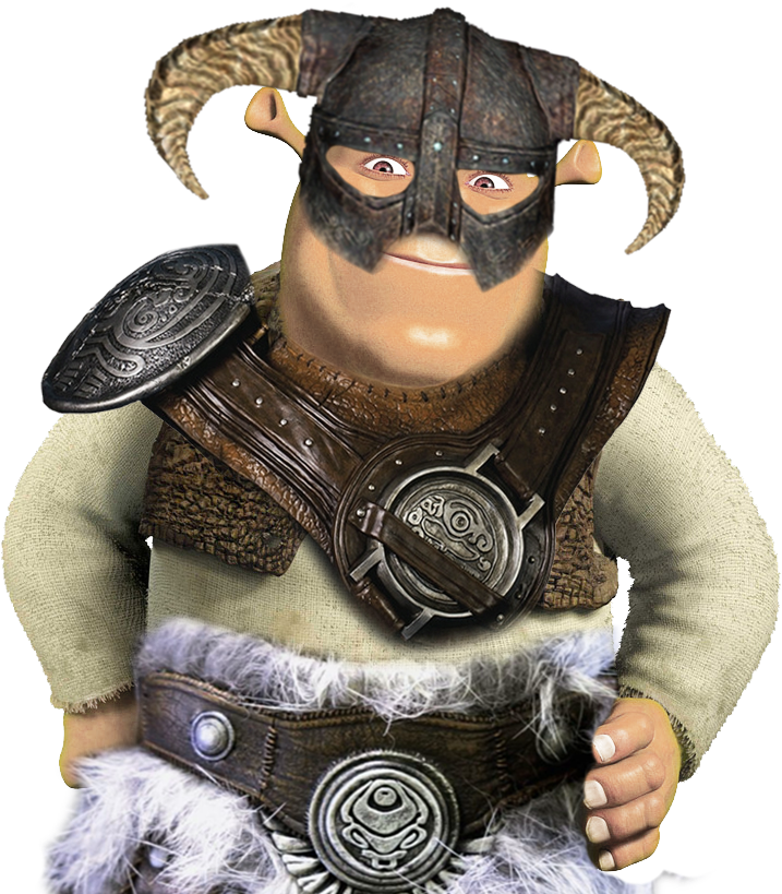 Shrek Viking Costume Portrait PNG image