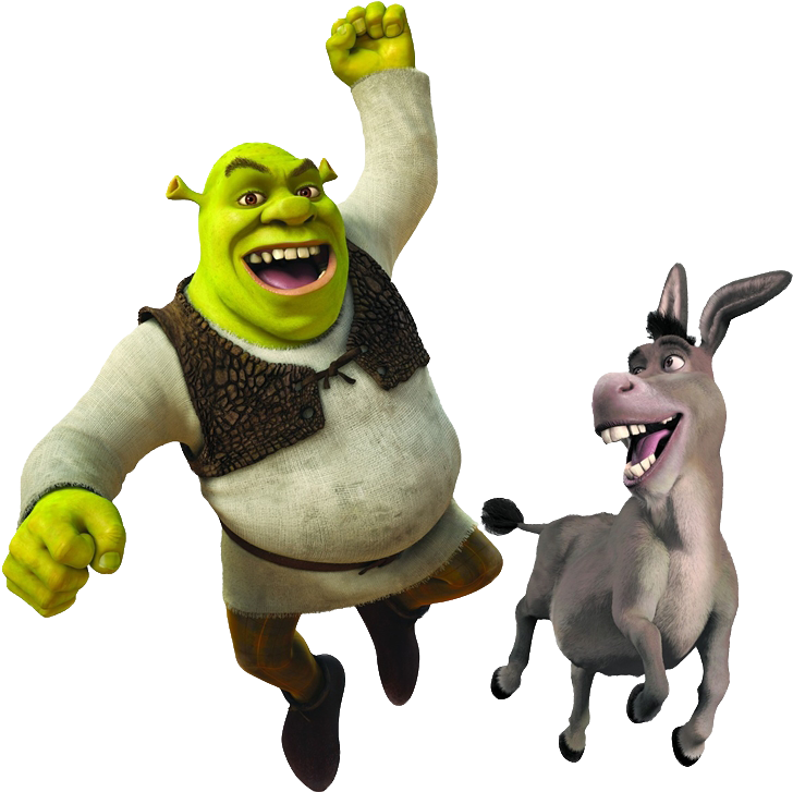 Shrekand Donkey Happy Moment PNG image