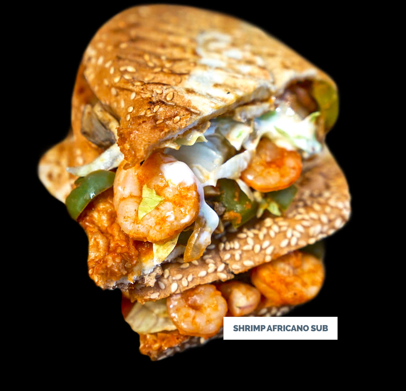 Shrimp Africano Sub Sandwich PNG image