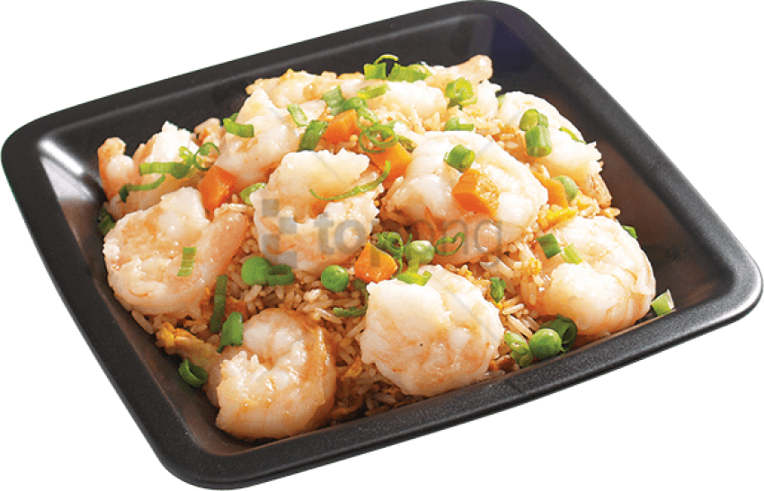 Shrimp Fried Rice Dish PNG image