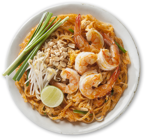 Shrimp Pad Thai Dish PNG image