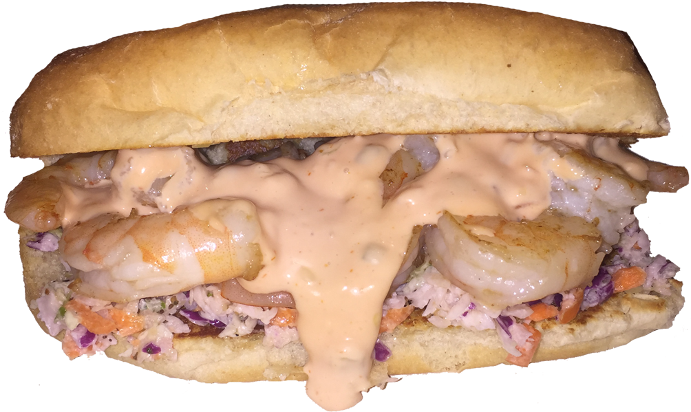 Shrimp Po Boy Sandwich PNG image