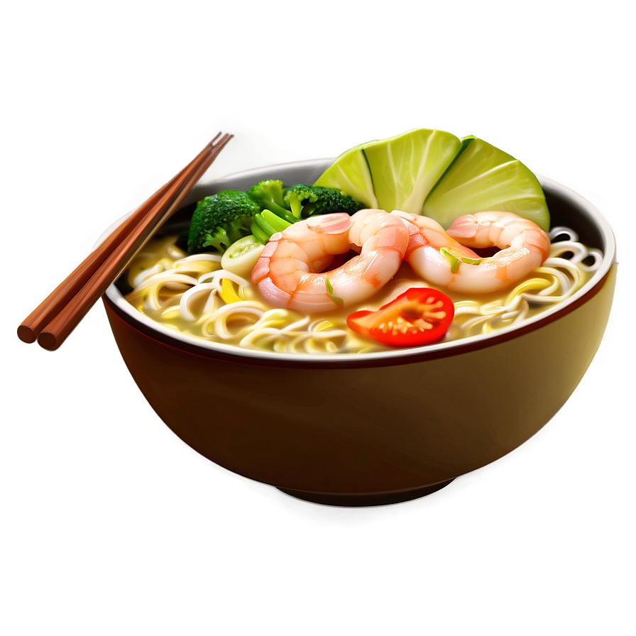 Shrimp Ramen Bowl Png 05242024 PNG image