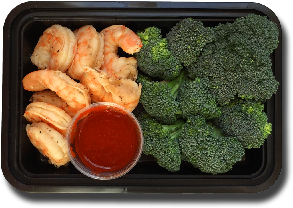 Shrimpand Broccoli Meal Prep PNG image