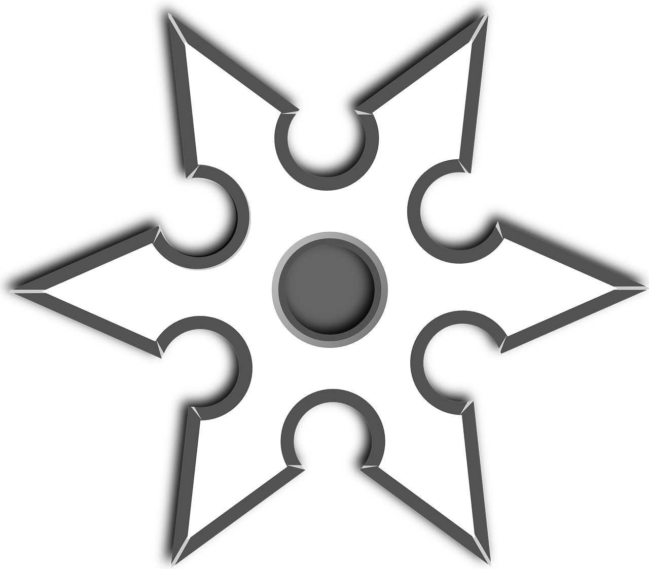 Shuriken Star Outline PNG image