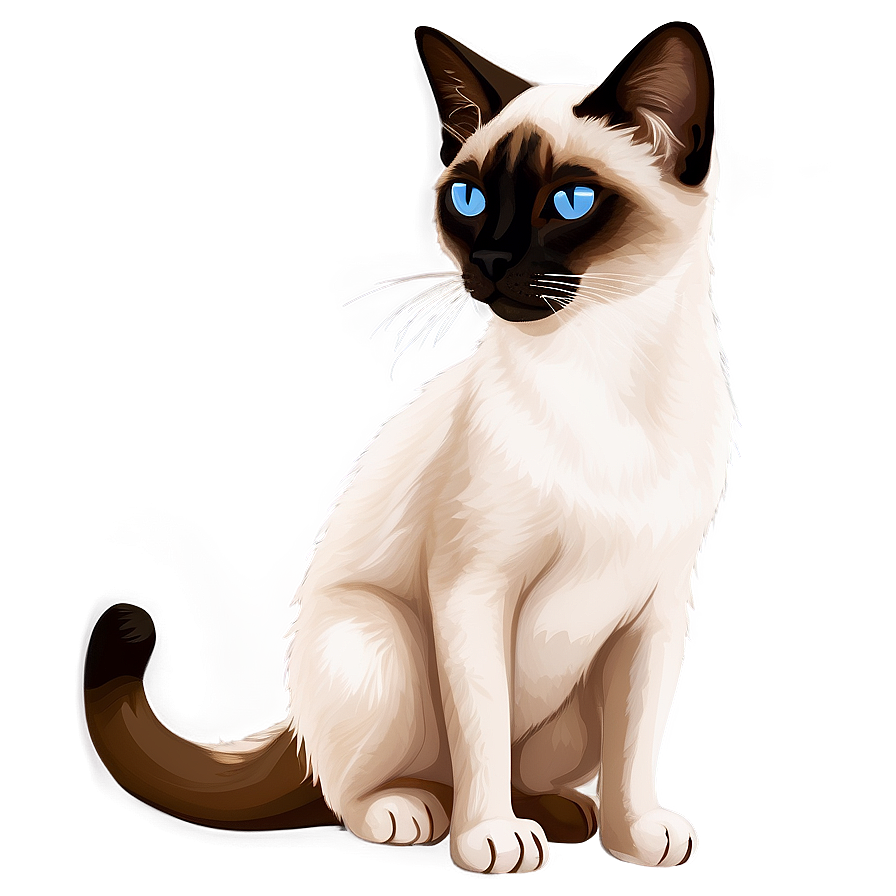 Siamese Cat Clipart Png 06122024 PNG image