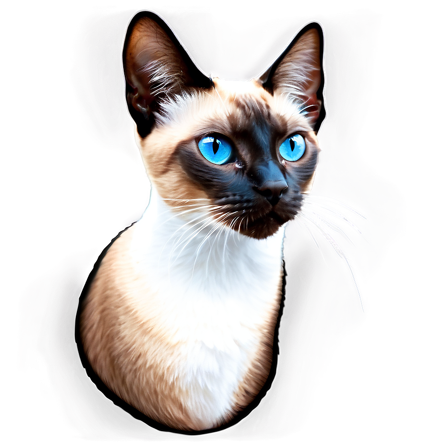 Siamese Cat Head Design Png Irv PNG image