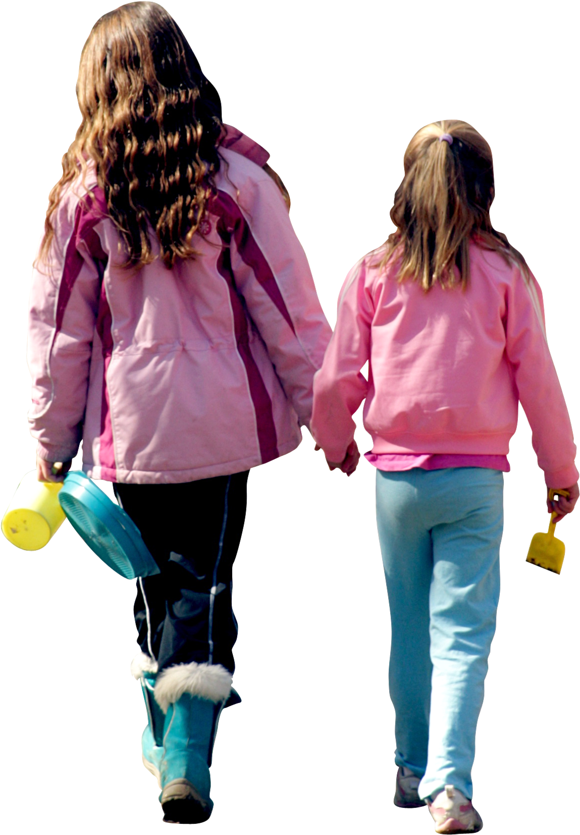 Siblings Walking Together Outdoors PNG image